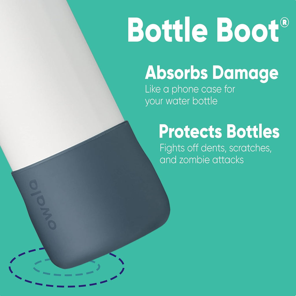 32oz Insulated Stainless Steel Water Bottle with Silicone Boot (Black) T69885
