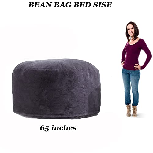 Large Round Soft Fluffy Bean Bag Cover S82165