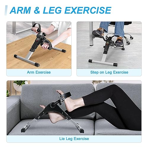 Folding Pedal Exerciser Under Desk Bike Pedal Exerciser with LCD Monitor G9541
