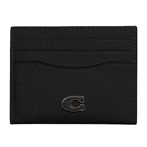 Flat Card Case in Crossgrain Leather, Chalk W944074