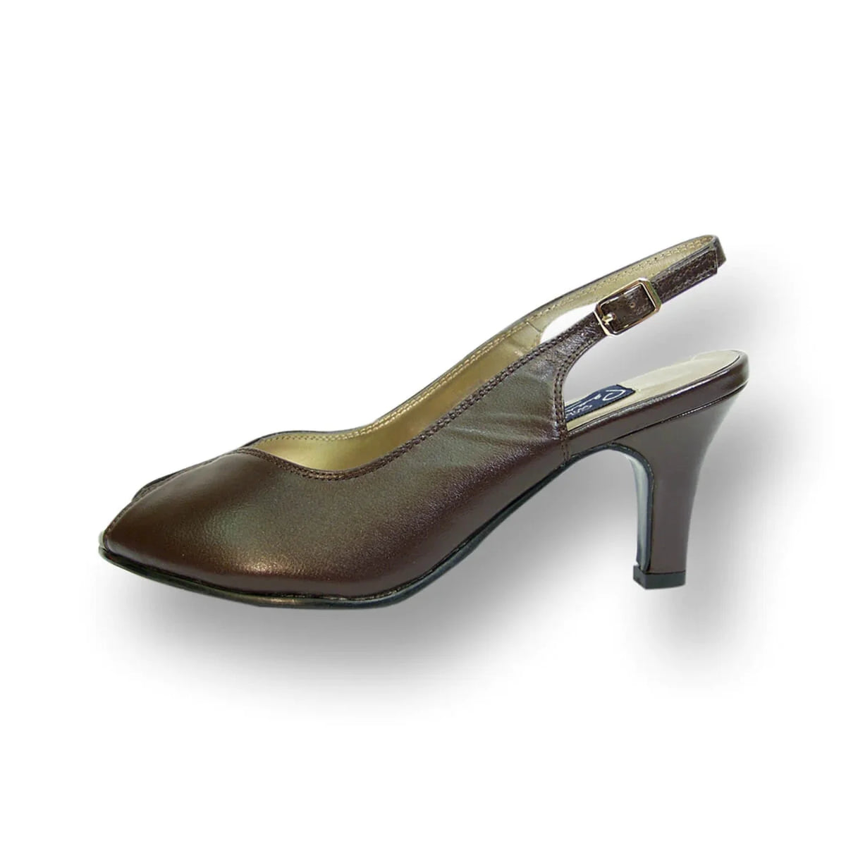 Wide Width Leather Slingback Pumps U127589