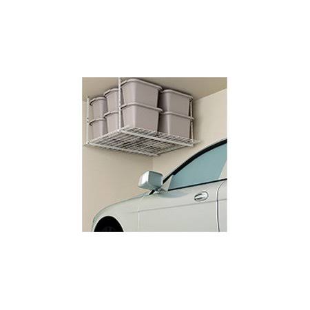 Garage Ceiling Storage Rack 250 Pound Capacity White S8408