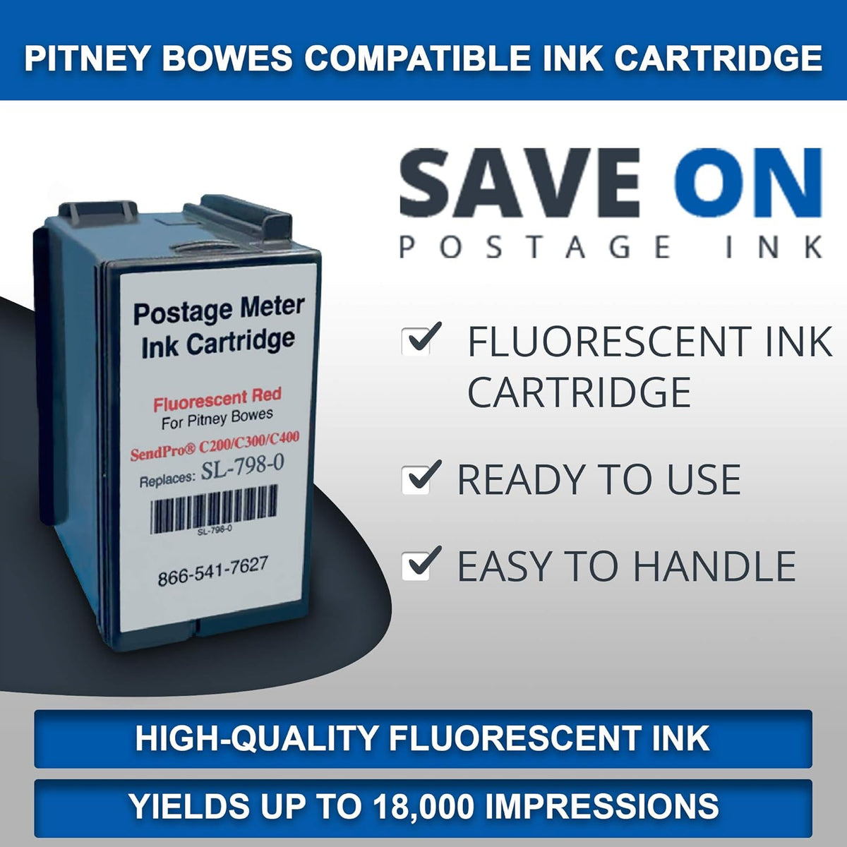 Red Ink Cartridge for Postage Meter R705576