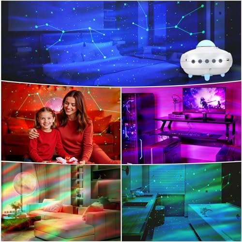 Laser Christmas Projector Lights Outdoor, Red and Green Stars, IP65 Waterproof O182574