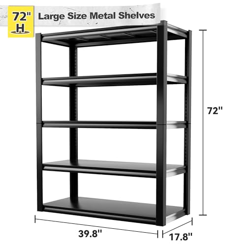48" W x 24" D x 72" H Metal Garage Shelving B22711