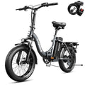 1000W Foldable Electric Bike, 48V 15Ah Removable Battery, 20" Fat Tire, 7 Speed Z9202