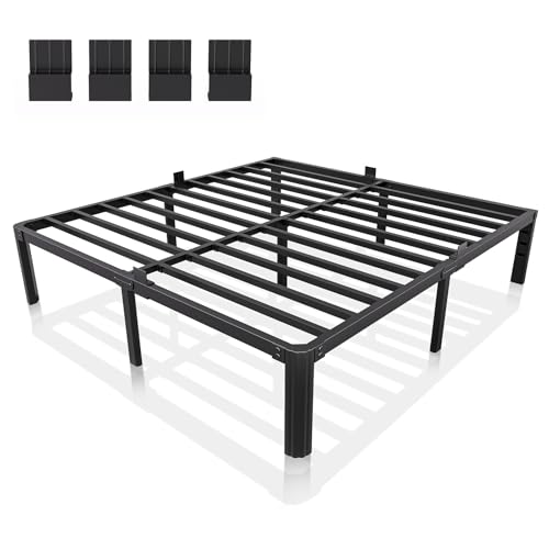 14 Inch Metal Full Size Bed Frame with Round Corner Legs I22814