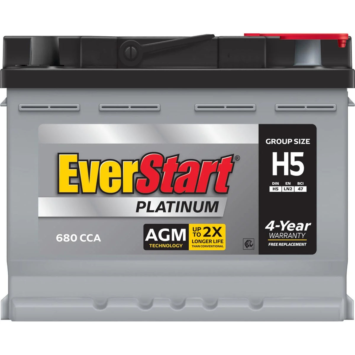 AGM Automotive Battery Group Size H5 12 Volt 680 CCA H671