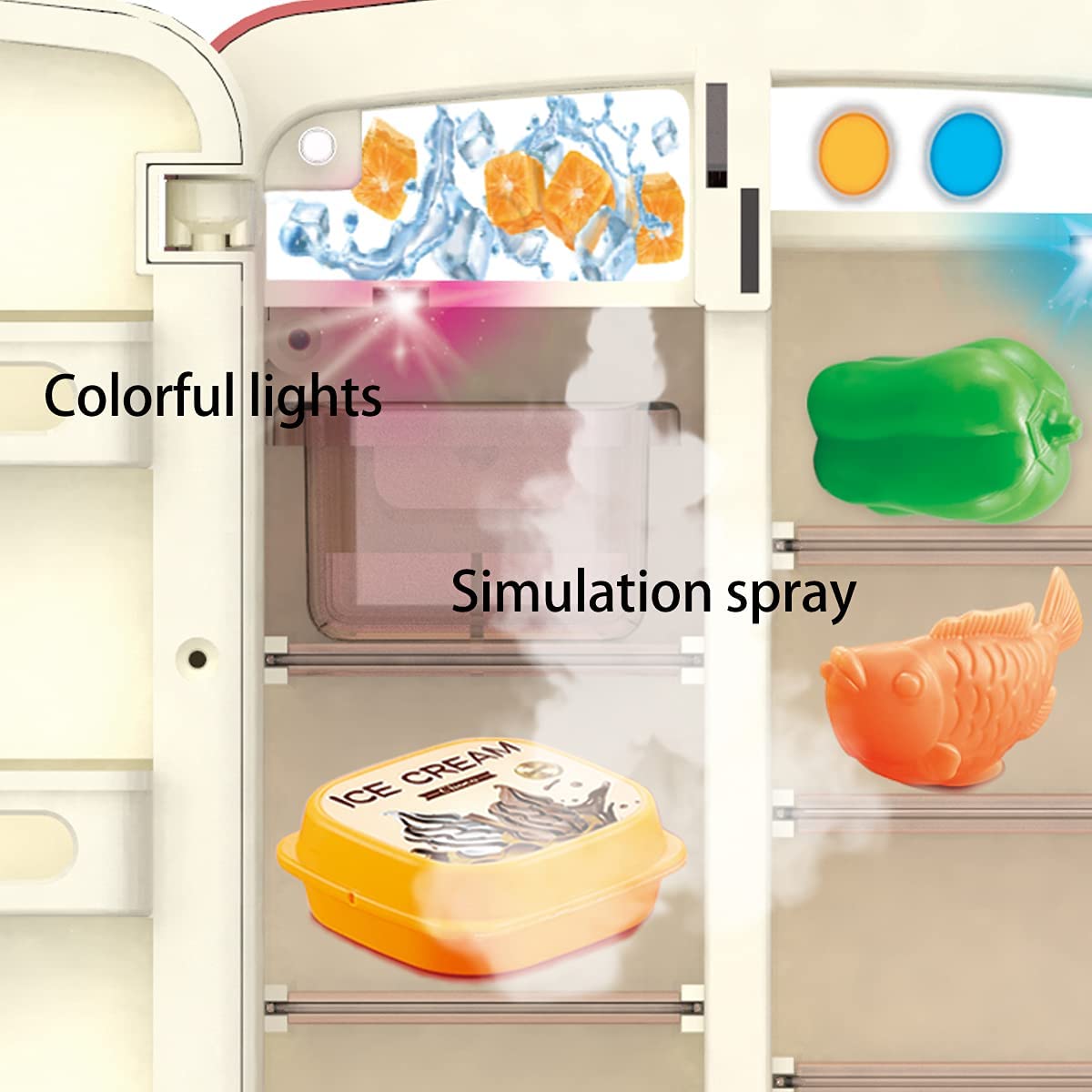 39 PCS Red Kids Play Refrigerator Toy S947325