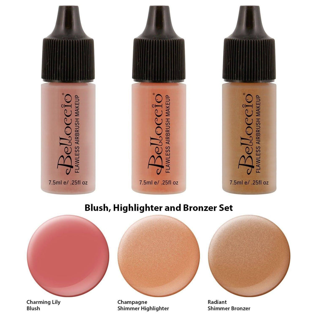 Professional Beauty Airbrush Cosmetic Makeup System with 4 Fair Shades Foundation in 1/4 Ounce Bottles J894