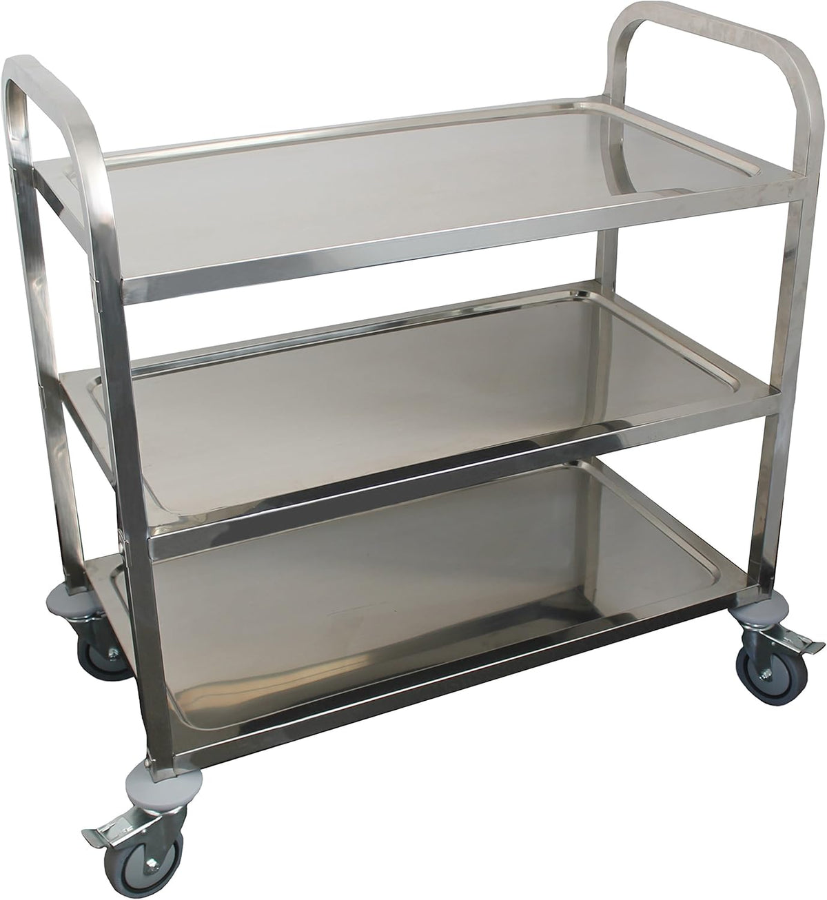 Stainless Steel 3 Shelf Heavy Duty Utility Cart on Wheels J710713