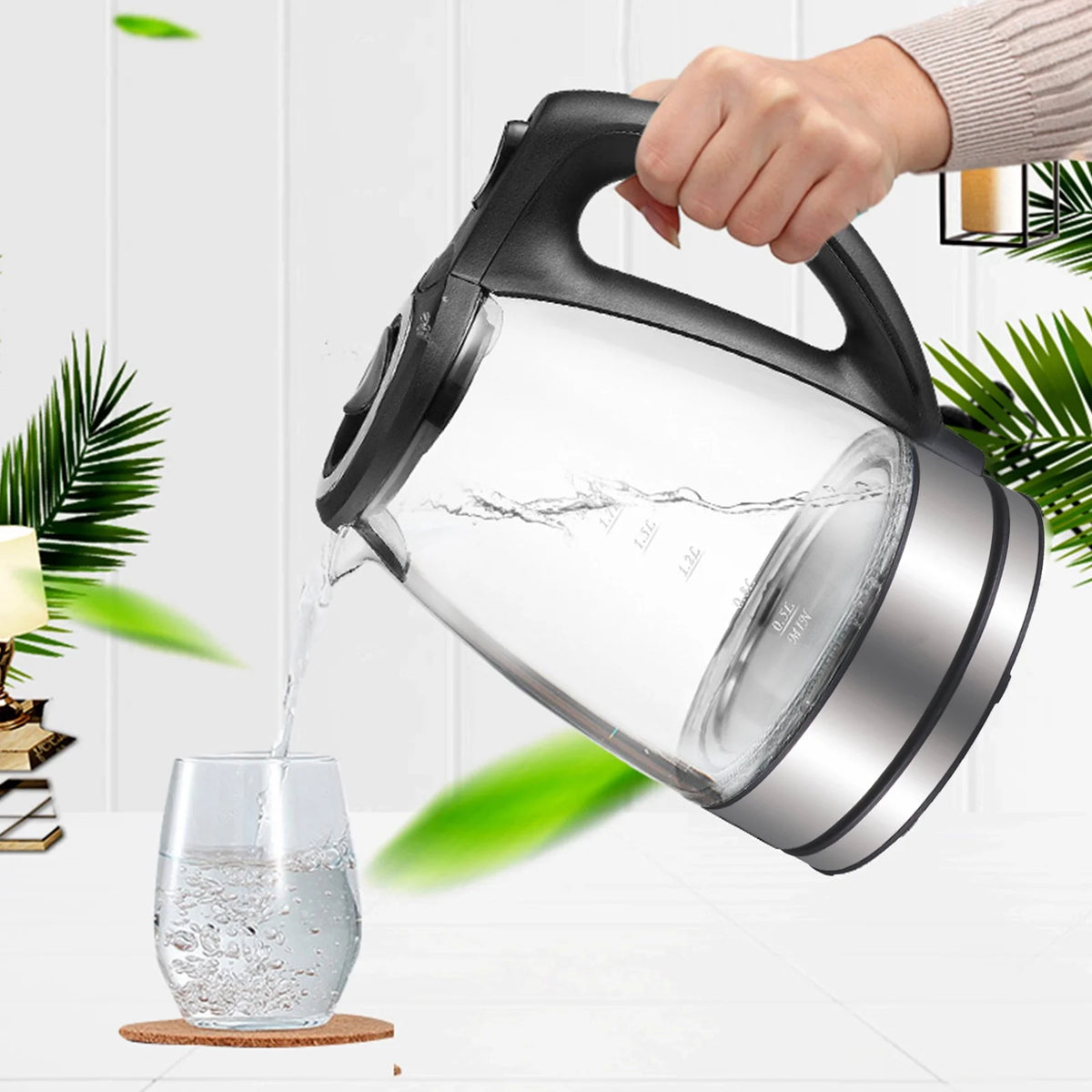 1.7L 1500W Glass Electric Kettle Q102274
