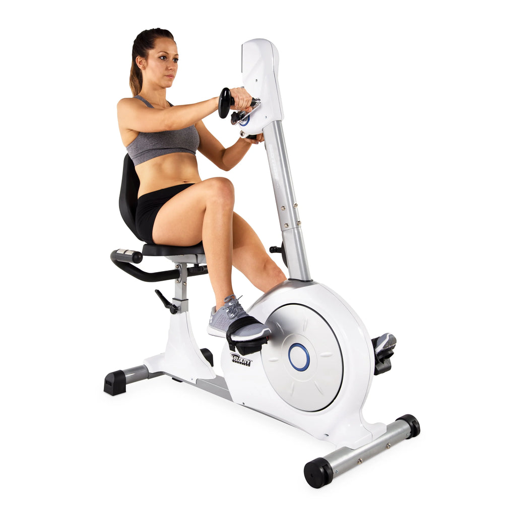 White Recumbent Exercise Bike V90748