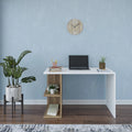 2 Tier White Walnut Modern Desk Q676810