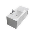 48 in. Gloss White Wall Mount Bathroom Vanity R591