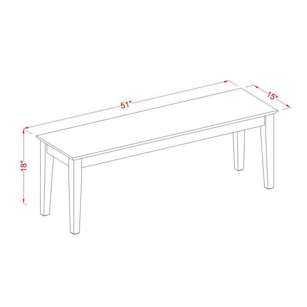 6-piece Oak Wood Dining Table Set with Bench Q6891