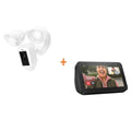 Wired Outdoor Wi-Fi Security Camera with Motion Activated Floodlight in White with Echo Show 5 in Charcoal T97773