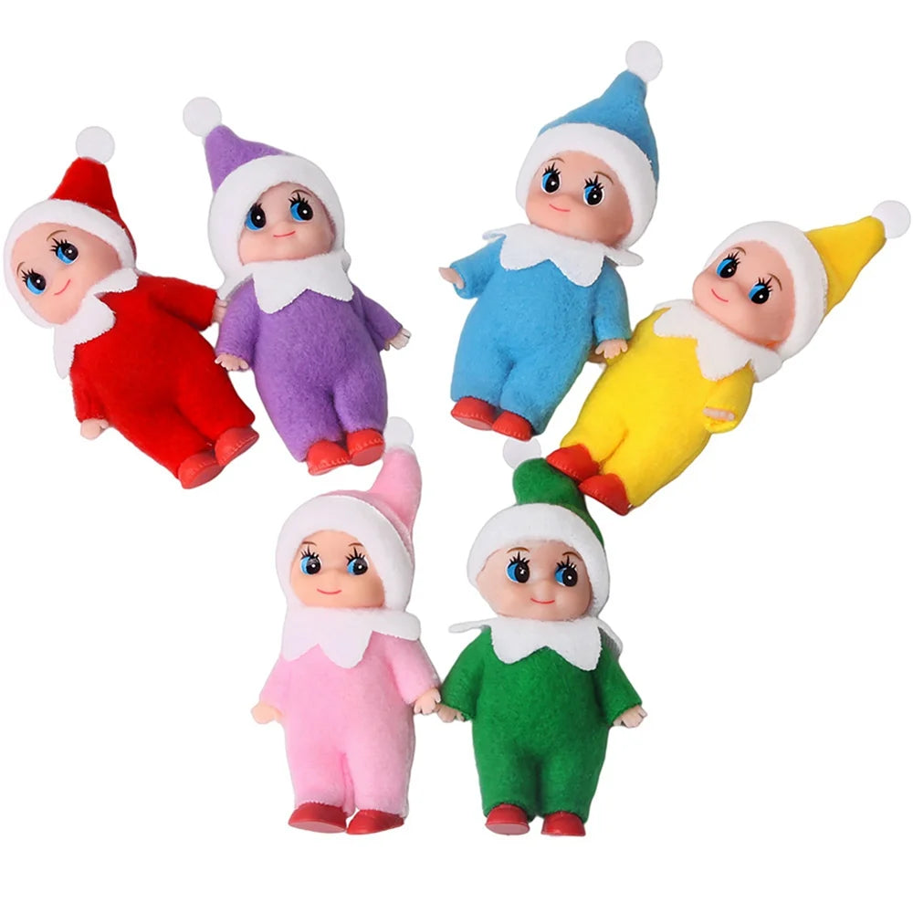 6Pcs Set Tiny Baby Elf Doll with Feet and Shoes R6758