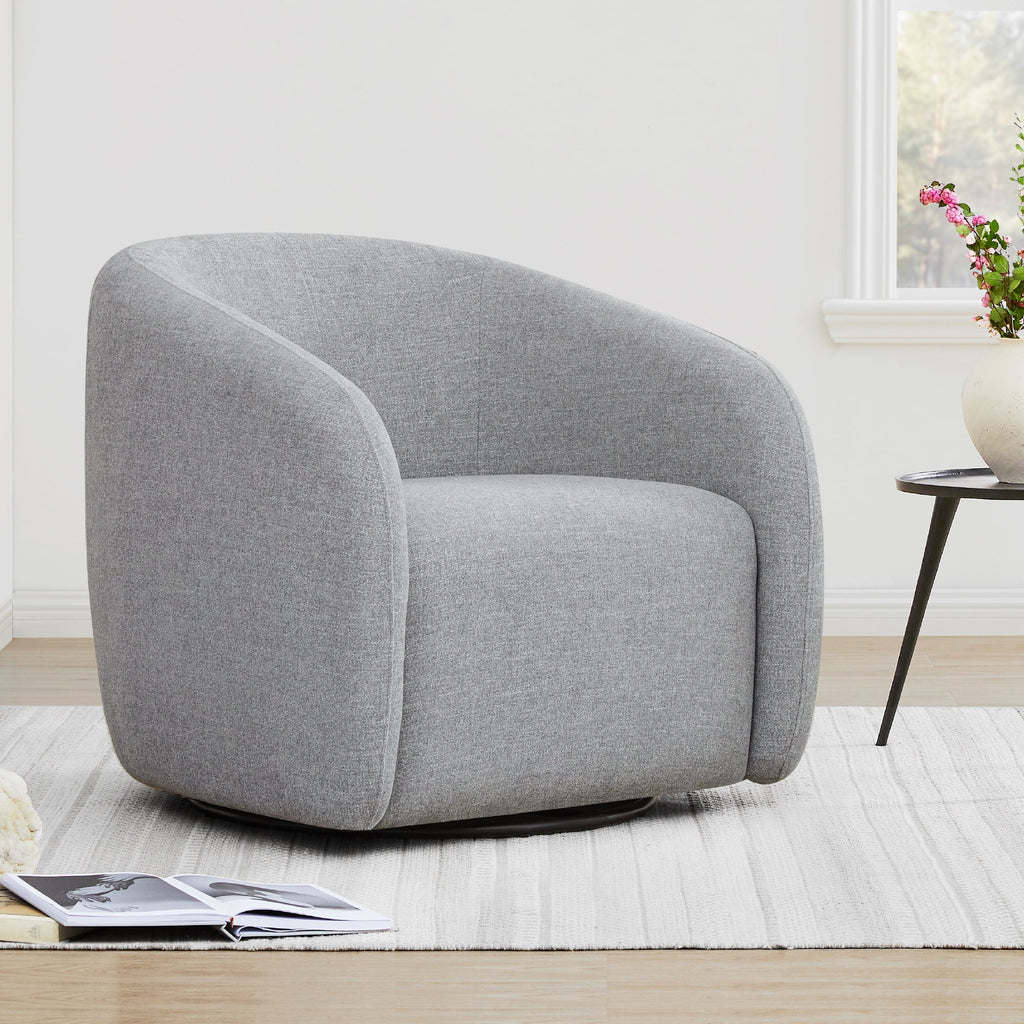 Swivel Upholstered Fabric Accent Chair Z607399