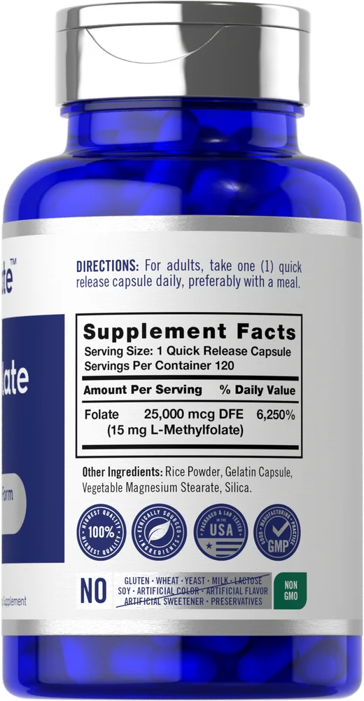 L Methylfolate 15mg 120 Capsules Z795