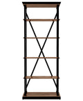 Brown Open Shelves Bookcase S7324