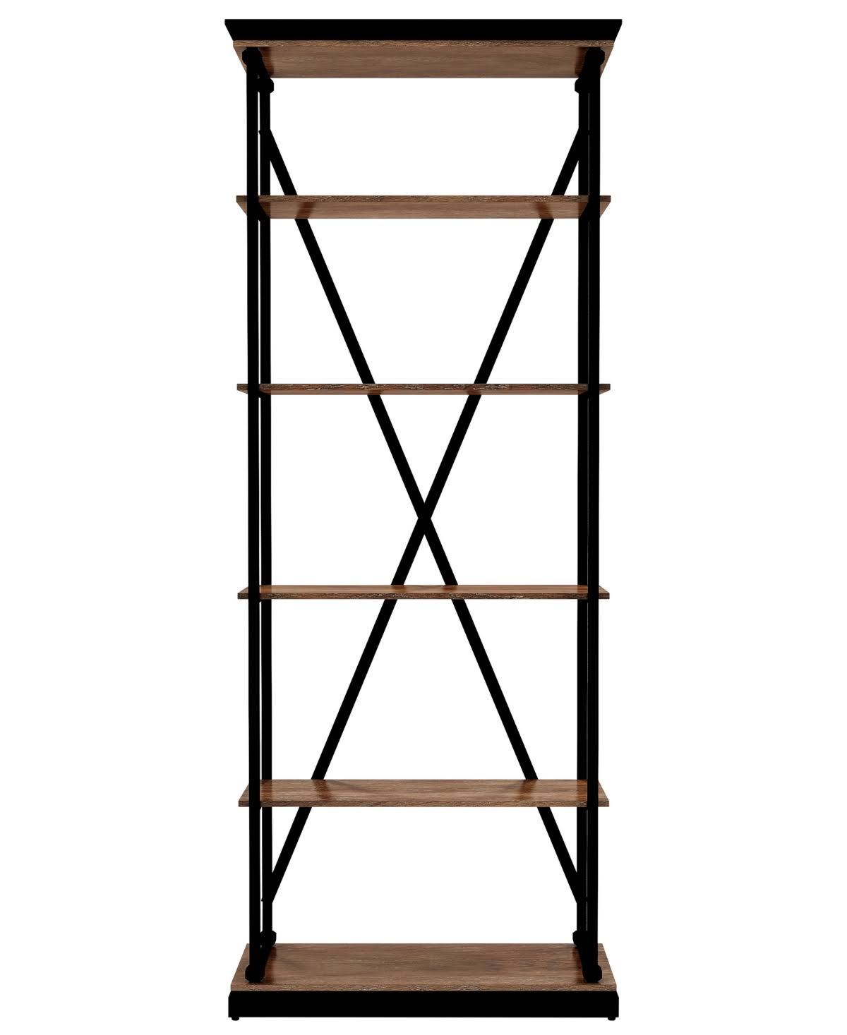 Brown Open Shelves Bookcase S7324