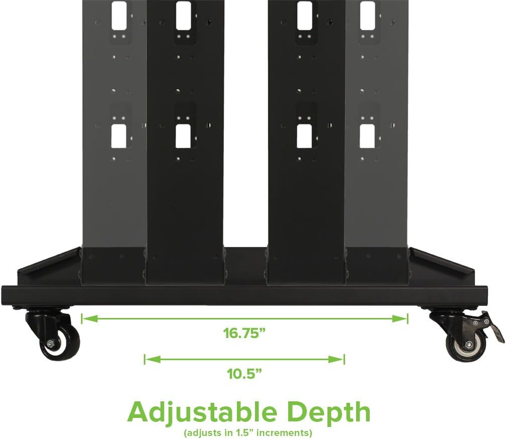 4ft 19 Inch 22U 4-Post Network Server Relay Rack with Casters T677577