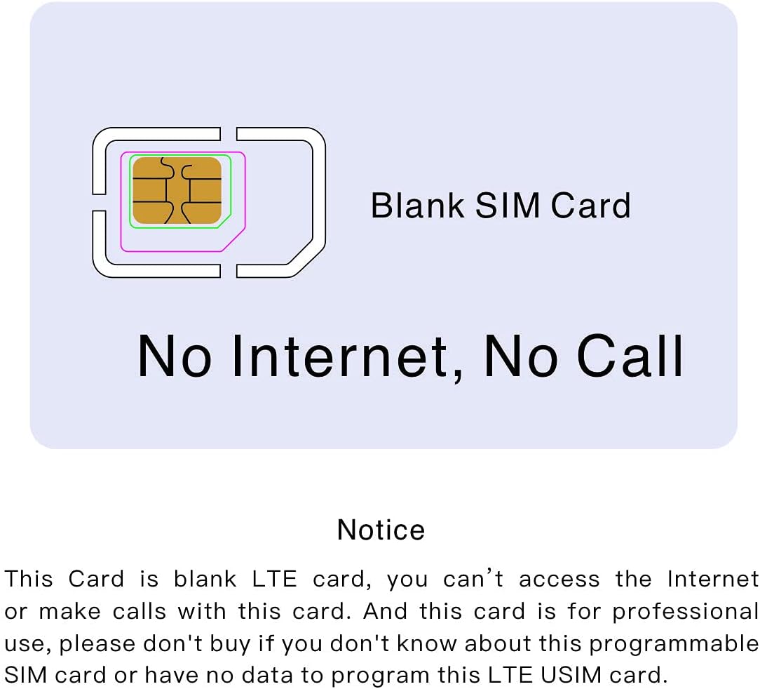 SIM Card Program Kit with Multi SIM Card Reader, 5pcs Programmable USIM Cards, 3 in 1 Card Adapter G8685