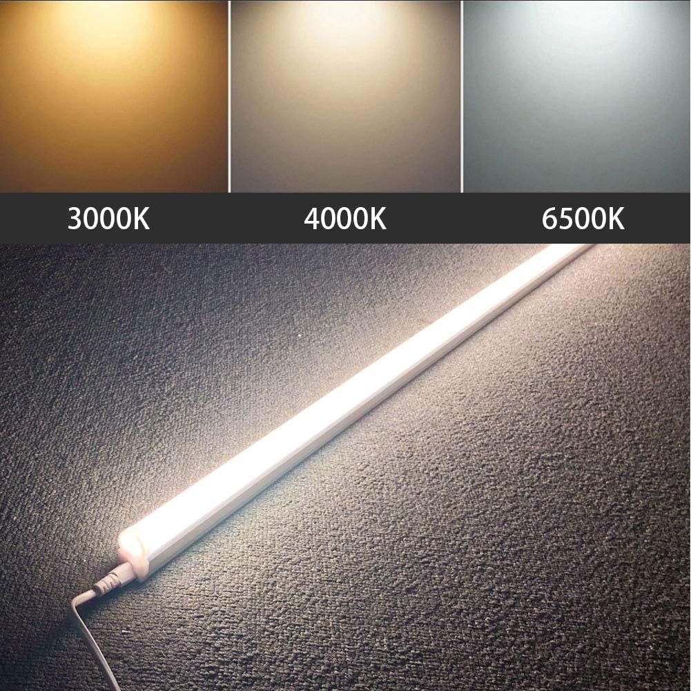 Pack of 6 LED T5 Integrated Single Fixture, 4FT, 2200lm, 4000K, 20W, Utility Shop Light N517580