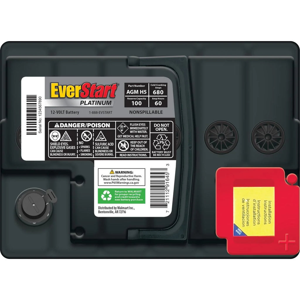 AGM Automotive Battery Group Size H5 12 Volt 680 CCA H671