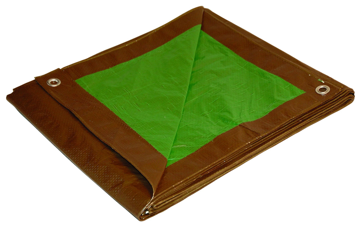 12 ft. W X 16 ft. L Light Duty Polyethylene Tarp Brown/Green I11895