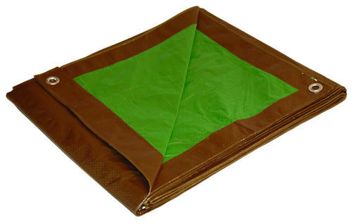 12 ft. W X 16 ft. L Light Duty Polyethylene Tarp Brown/Green I11895