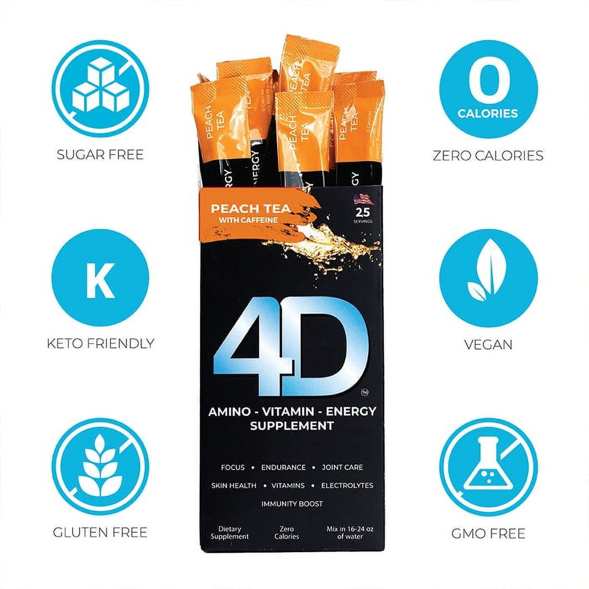 4D Clean Energy Dietary Supplement (25 ct.) J10457