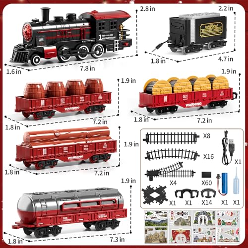 Electric Alloy Train Toy with Sound, Lights and Smoke E1921