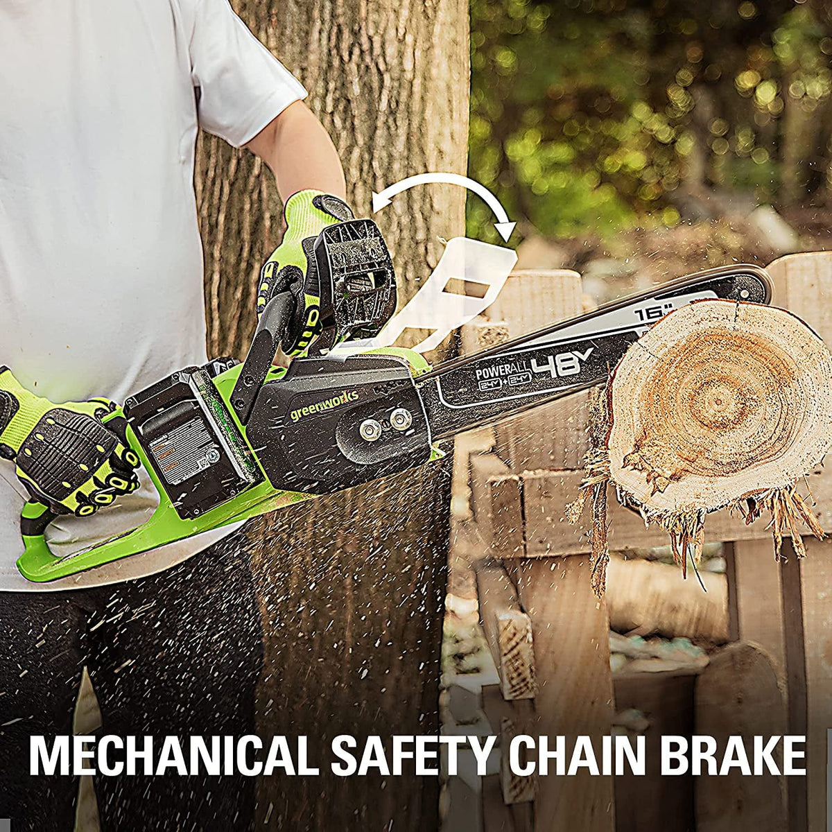 48V 16-inch Brushless Chainsaw with 4Ah Batteries and Dual Port Charger L19958