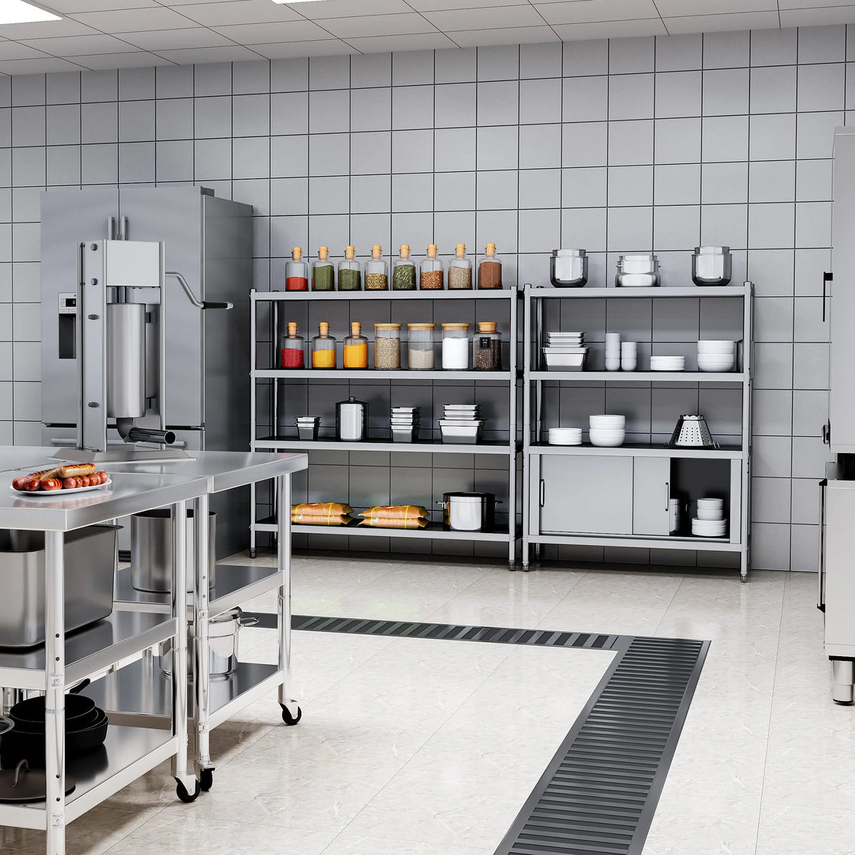 Stainless Steel 4 Tier Storage Shelf I149398