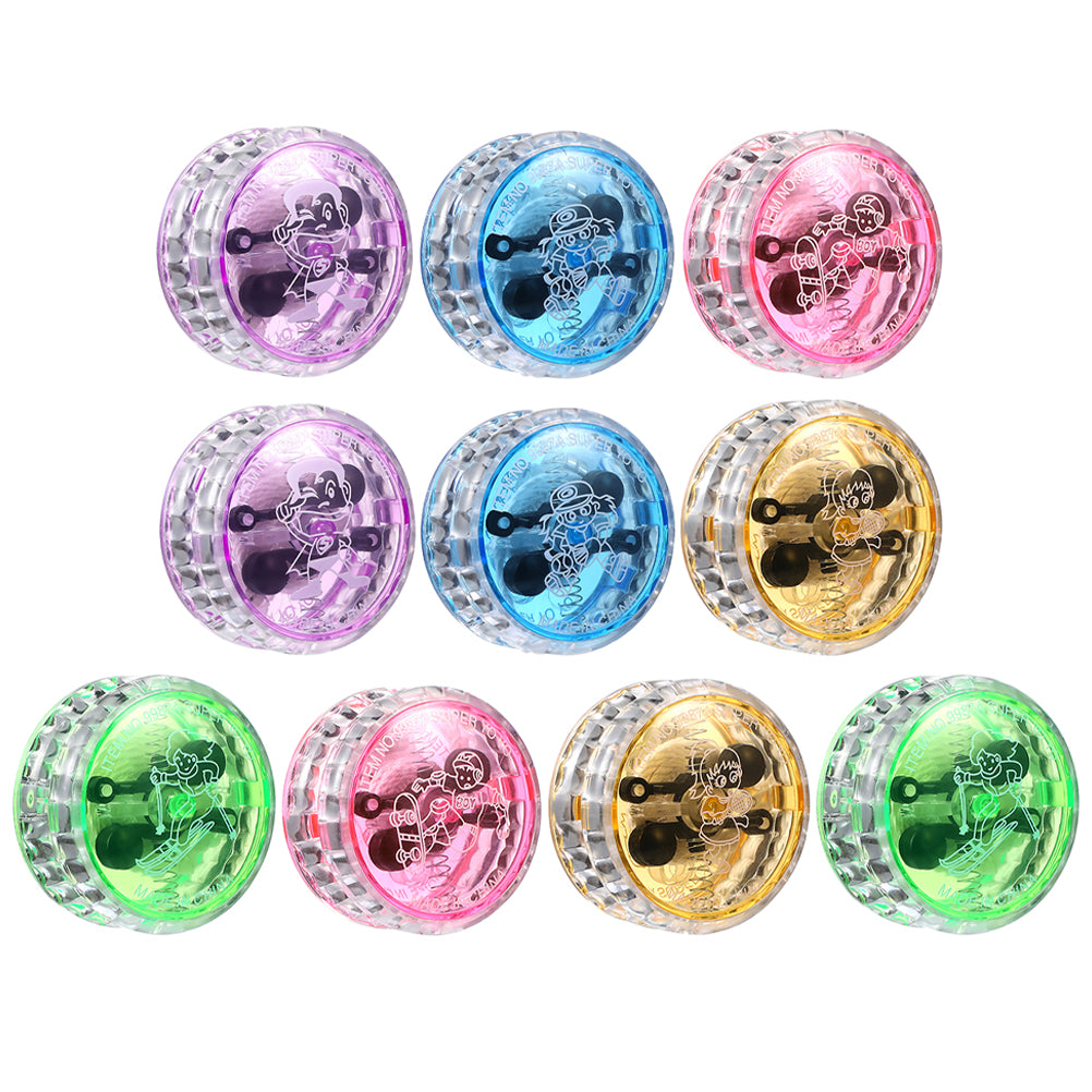 10Pcs LED Yo-yo Toy Light up Yo-yo Responsive Ball Toy D988