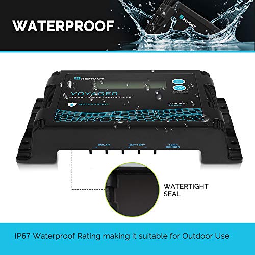 20A 12V/24V PWM Waterproof Solar Charge Controller with LCD Display Q937441