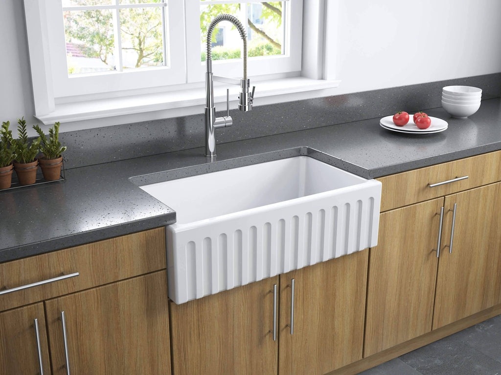 Reversible Fireclay Farmhouse Sink Y681