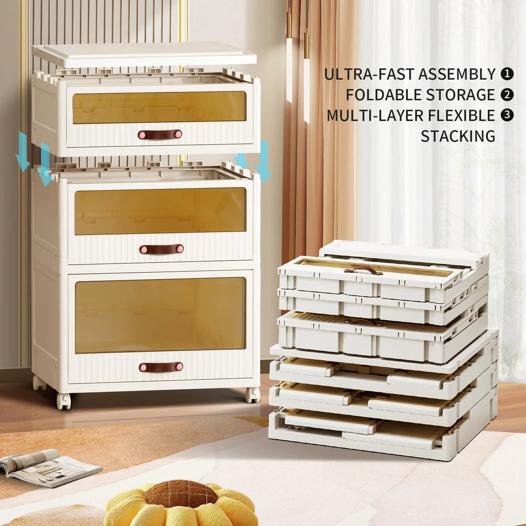 White 5 Drawer Plastic Dresser Y728