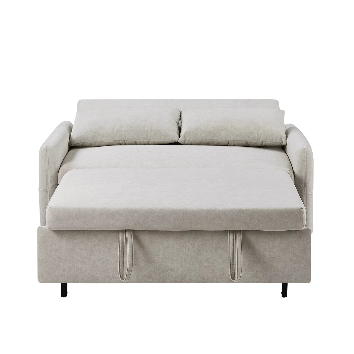 Beige 2 Seater Sleeper Sofa with Pull Out Bed Z945936