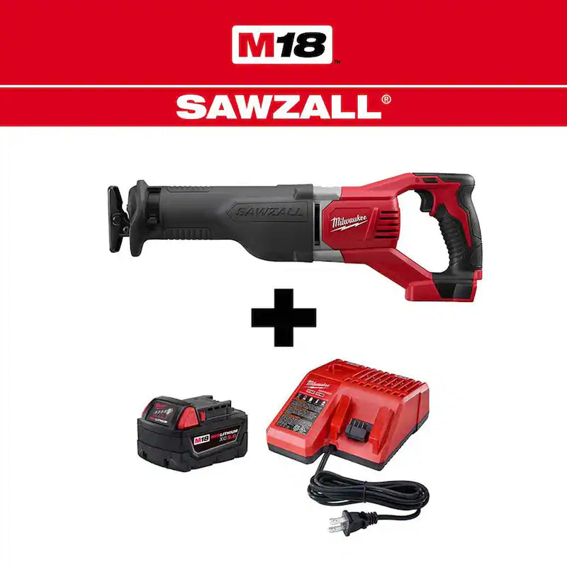 18V Lithium-Ion Cordless Reciprocating Saw with Starter Kit V597324