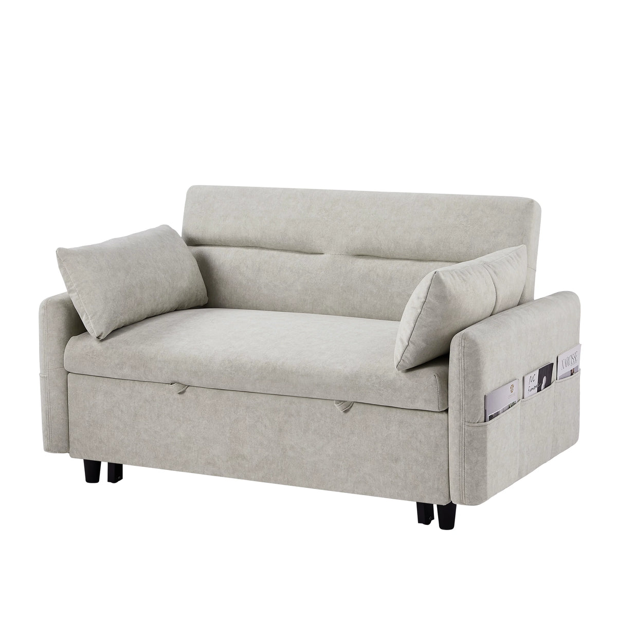 Beige 2 Seater Sleeper Sofa with Pull Out Bed Z945936