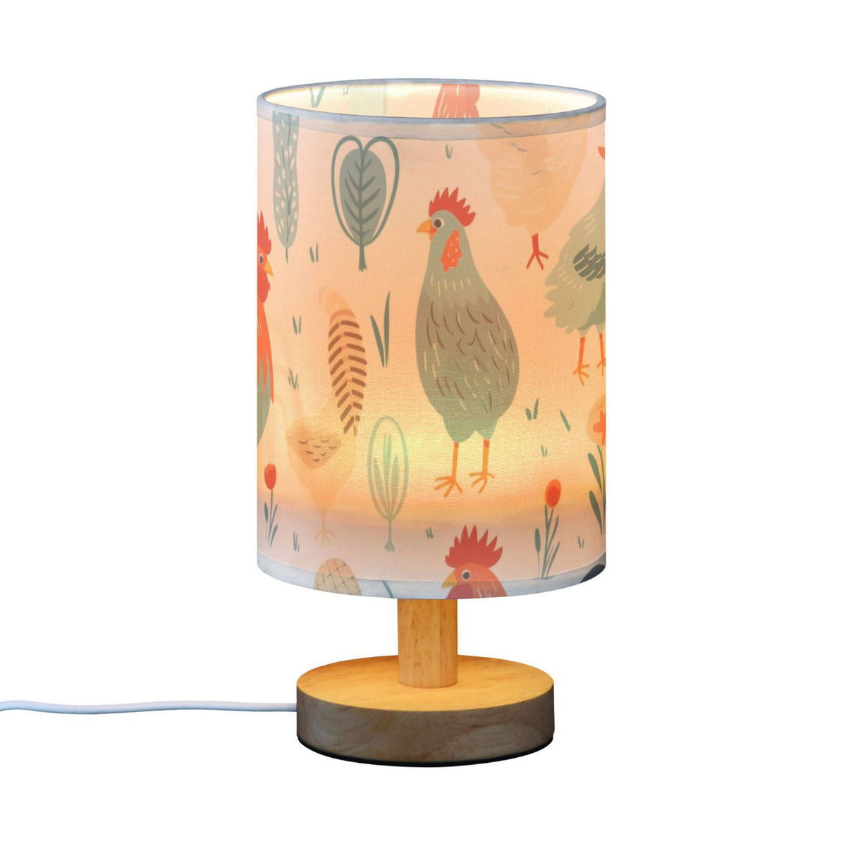 Retro Cylinder Bedside Table Lamp with USB Charging Port O605