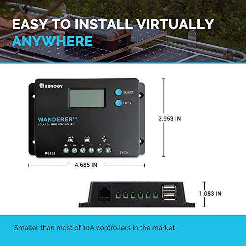 20A 12V/24V PWM Waterproof Solar Charge Controller with LCD Display Q937441
