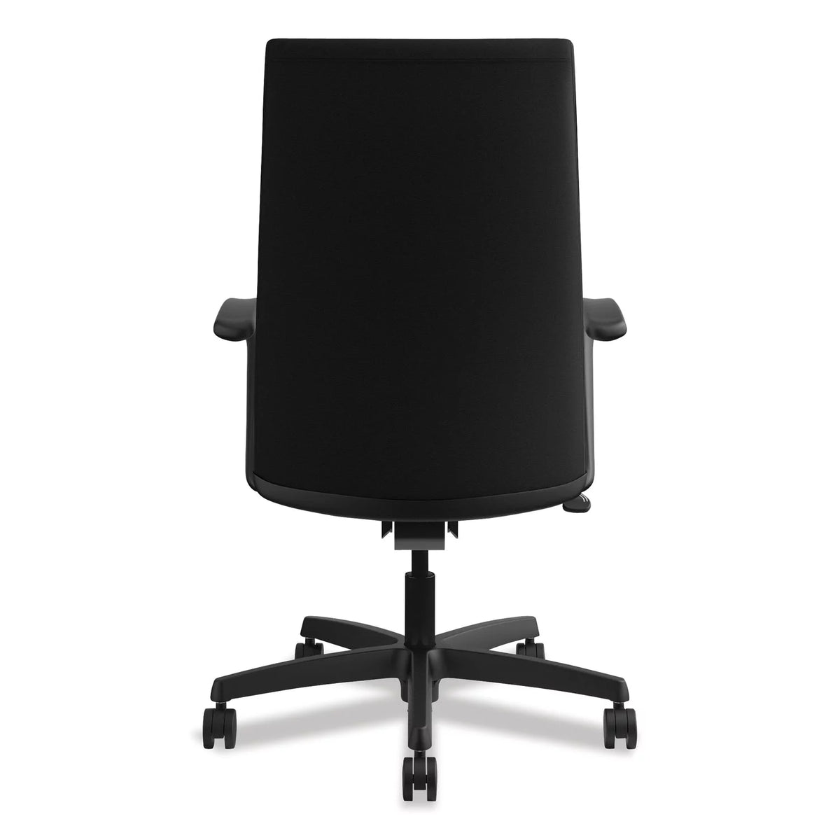 Black Mesh Back Stacking Chair with Casters C8186
