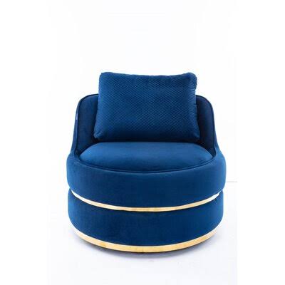Navy Velvet Barrel Chair W621557