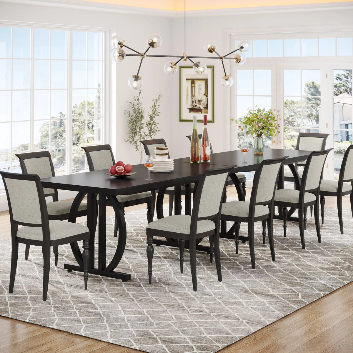 63 in. Dining Table with Heavy Duty Metal Frame N33489