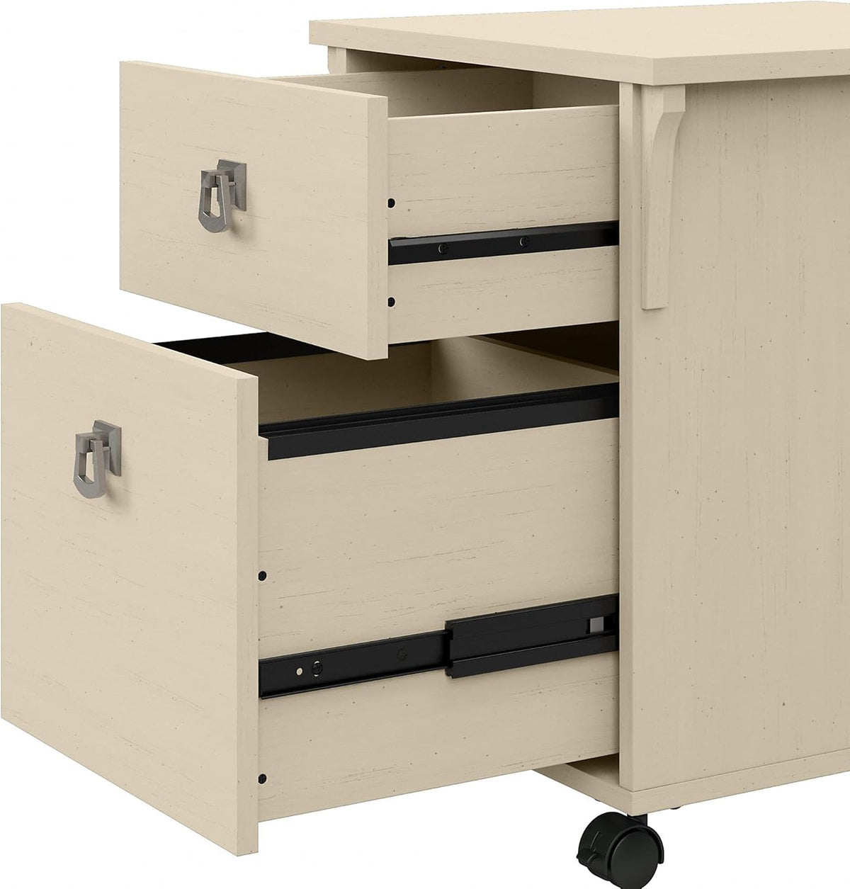 Antique White 2 Drawer Mobile File Cabinet E921