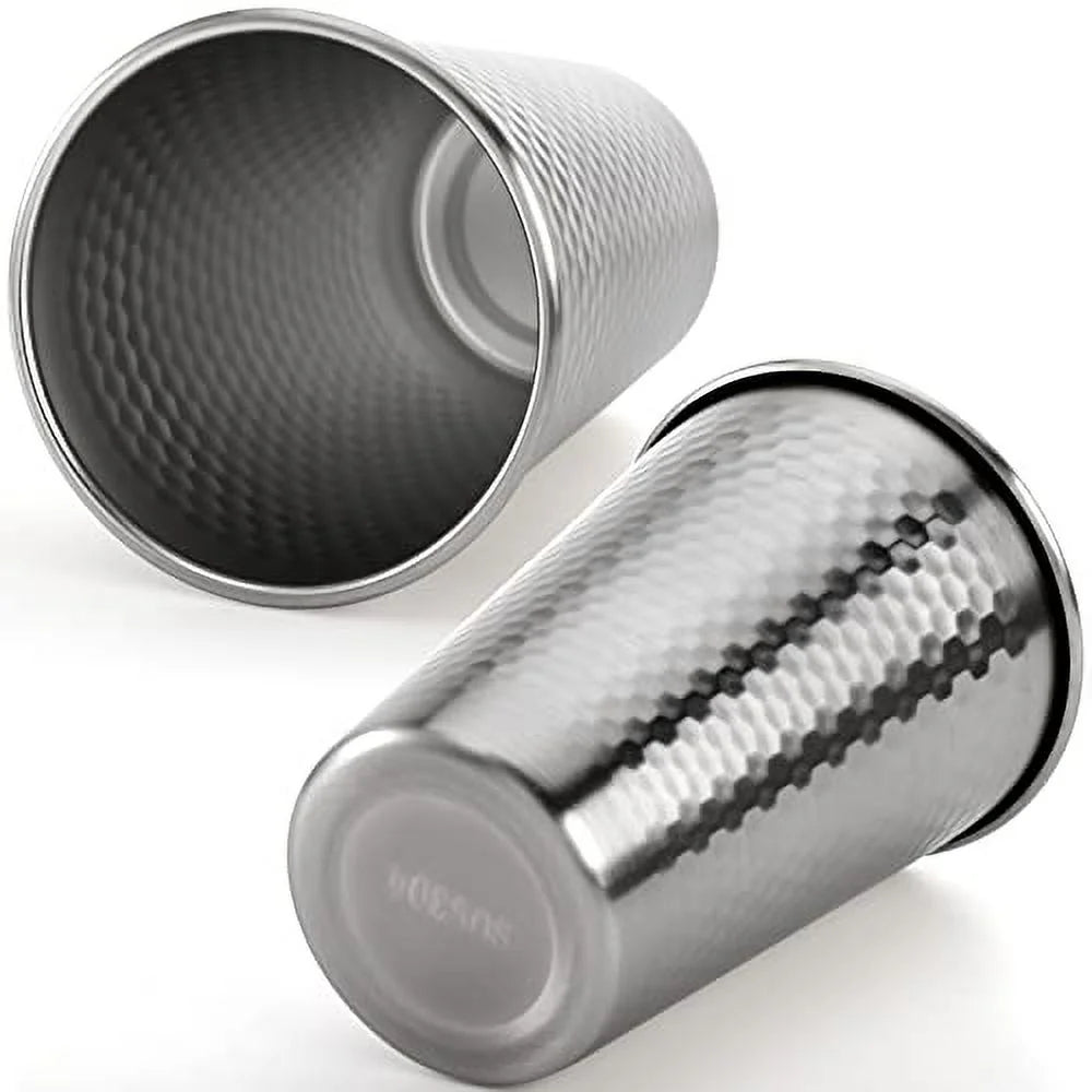4 Pack Stainless Steel Pint Cups 17 OZ E646